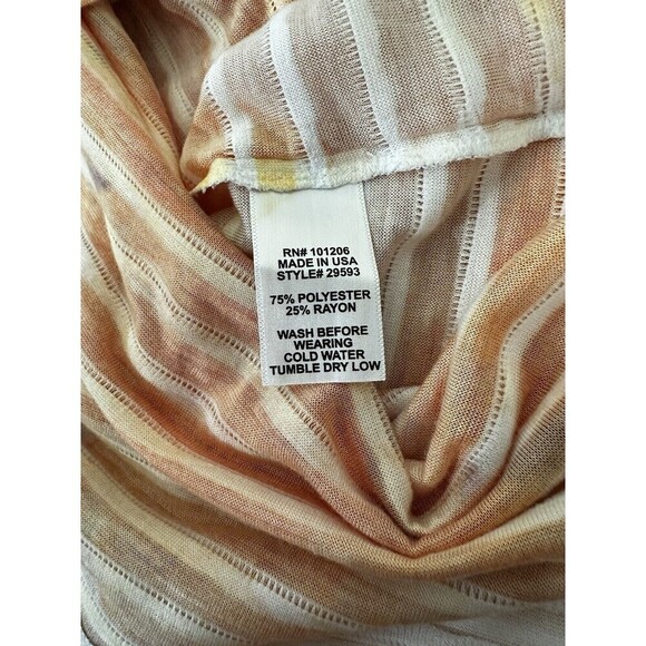 Soft Surroundings Ruffled Blouse Floral Print 3/4 Sleeve Sz Medium Tunic Length - Picture 5 of 8